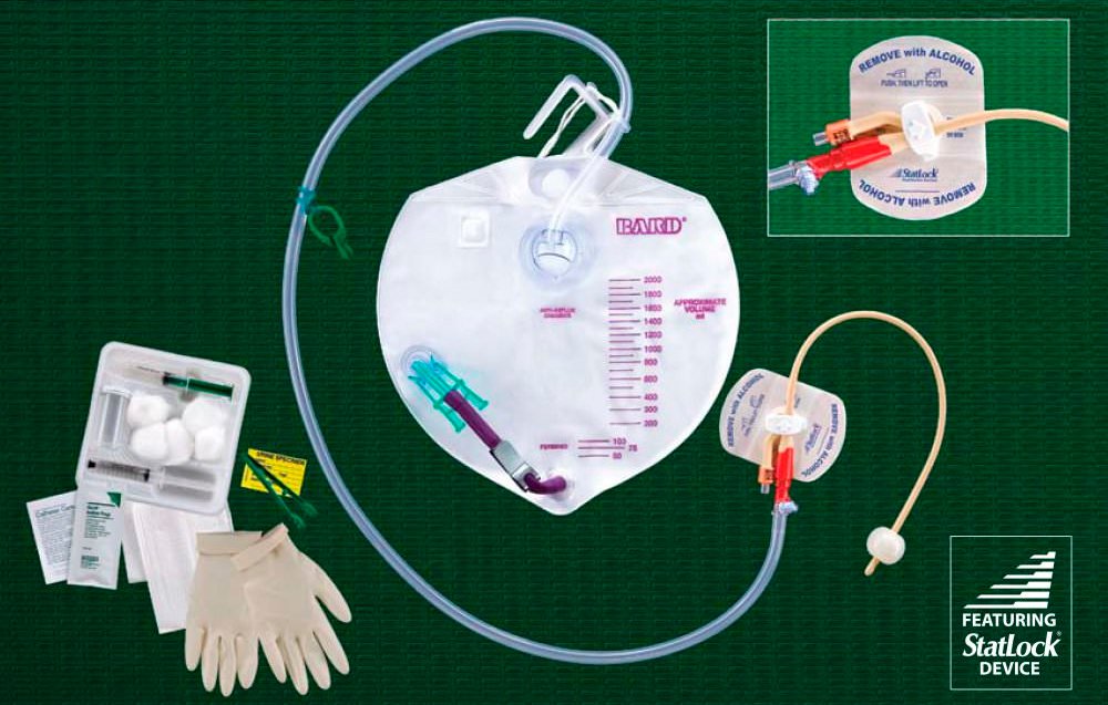 Indwelling Catheter Tray SureStep™ Bardex® IC Foley 16 Fr. 5 cc Balloon - BeHope