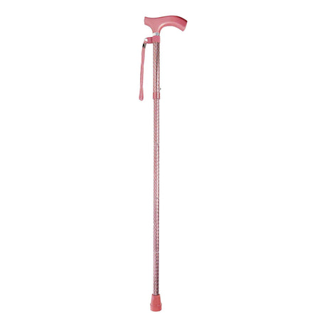Folding Cane Switch Sticks Aluminum 32 to 37 Inch Height Rose Gold - BeHope