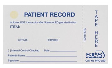 Sterilization Record Card Steam / EO Gas - BeHope