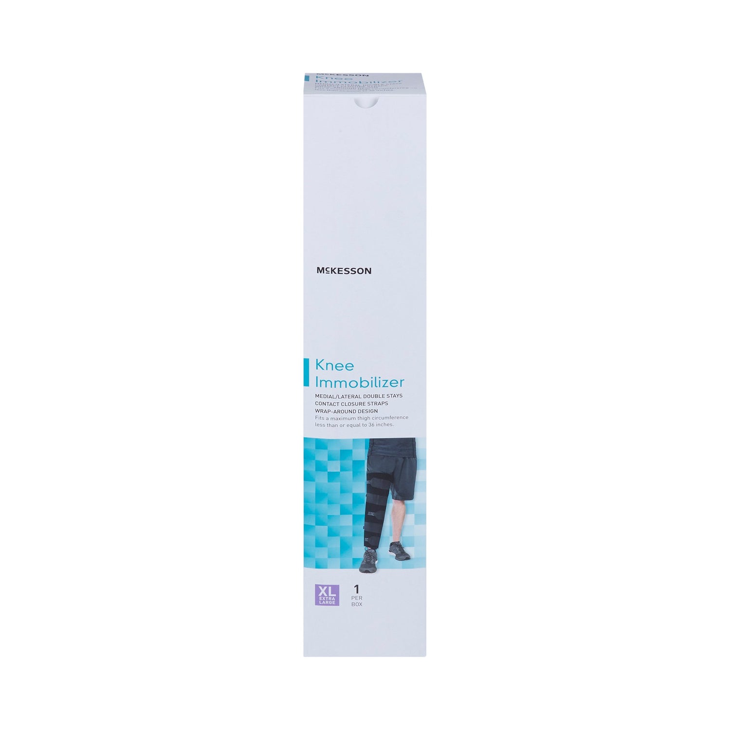 Knee Immobilizer McKesson X-Large Up to 36 Inch Thigh Circumference 22 Inch Length Left or Right Knee - BeHope
