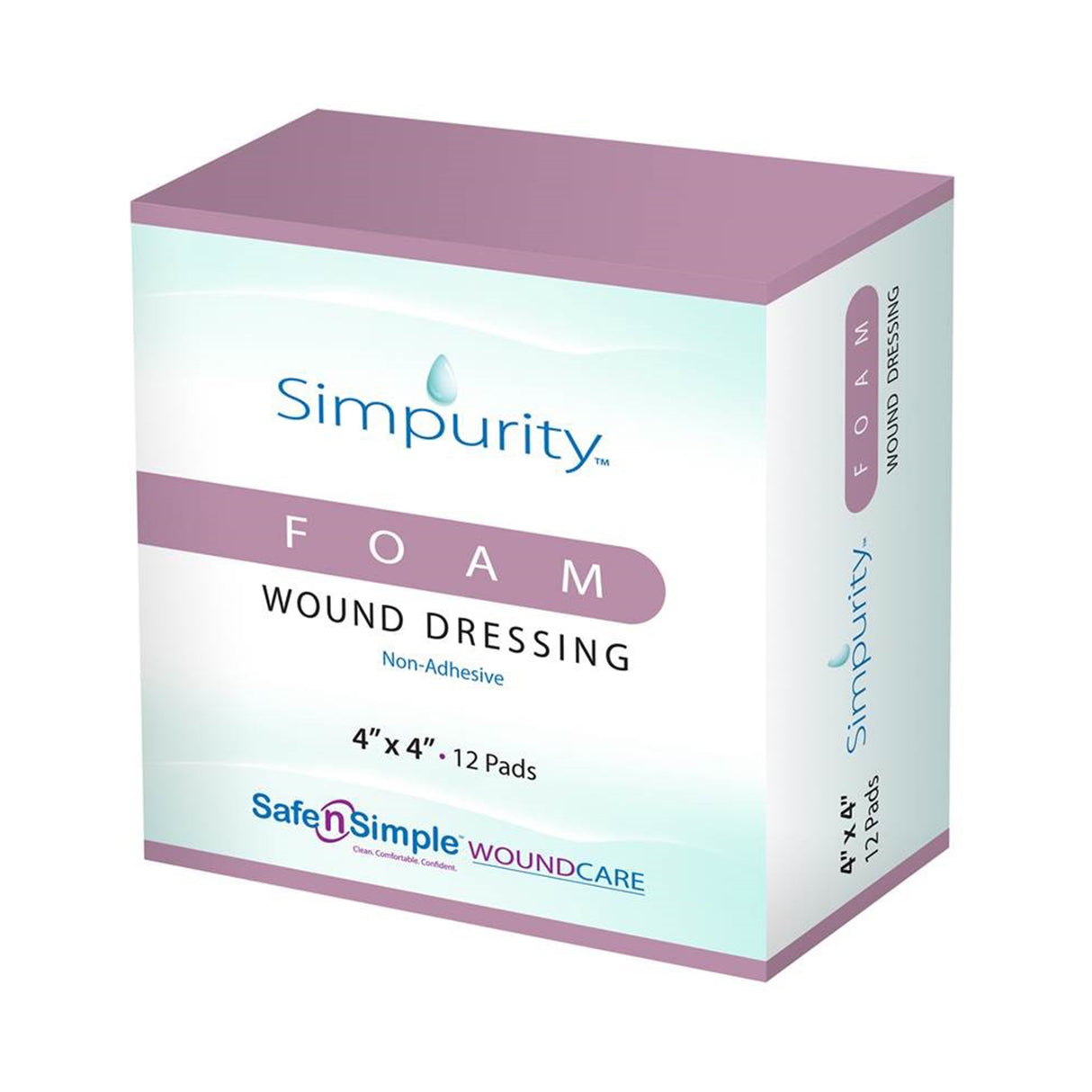 Foam Dressing Simpurityâ„¢ 4 X 4 Inch Without Border Film Backing Nonadhesive Square Sterile - BeHope