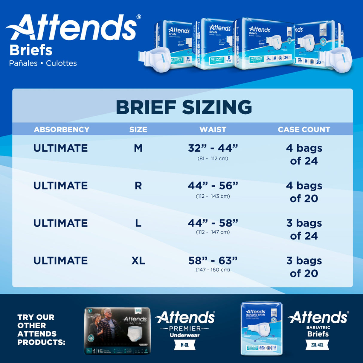 Attends® Advanced Adult Unisex Briefs with Ultimate Protection - BeHope