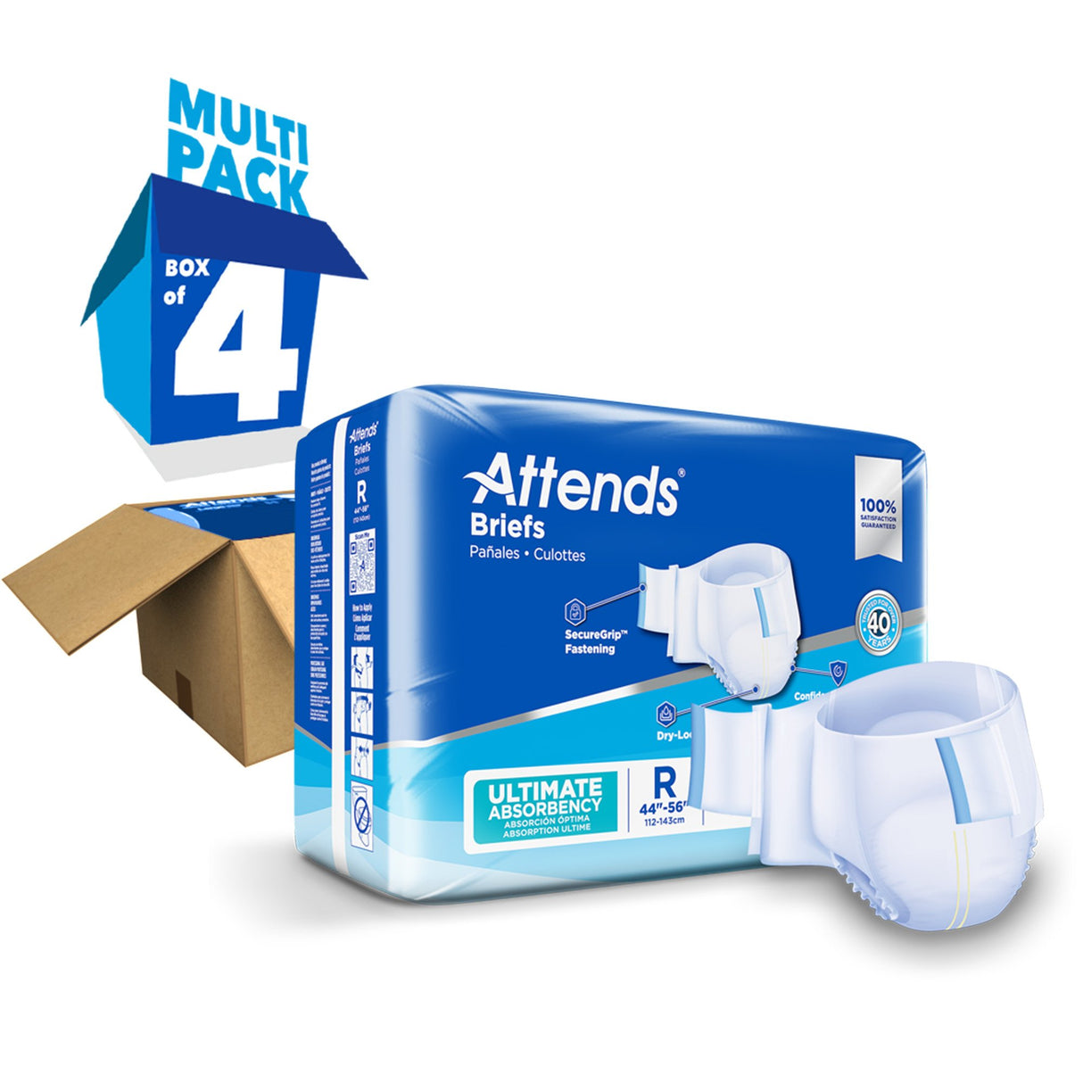 Attends® Advanced Adult Unisex Briefs with Ultimate Protection - BeHope