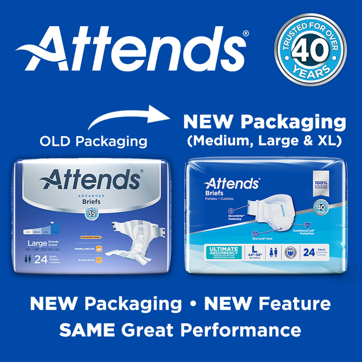 Attends® Advanced Adult Unisex Briefs with Ultimate Protection - BeHope