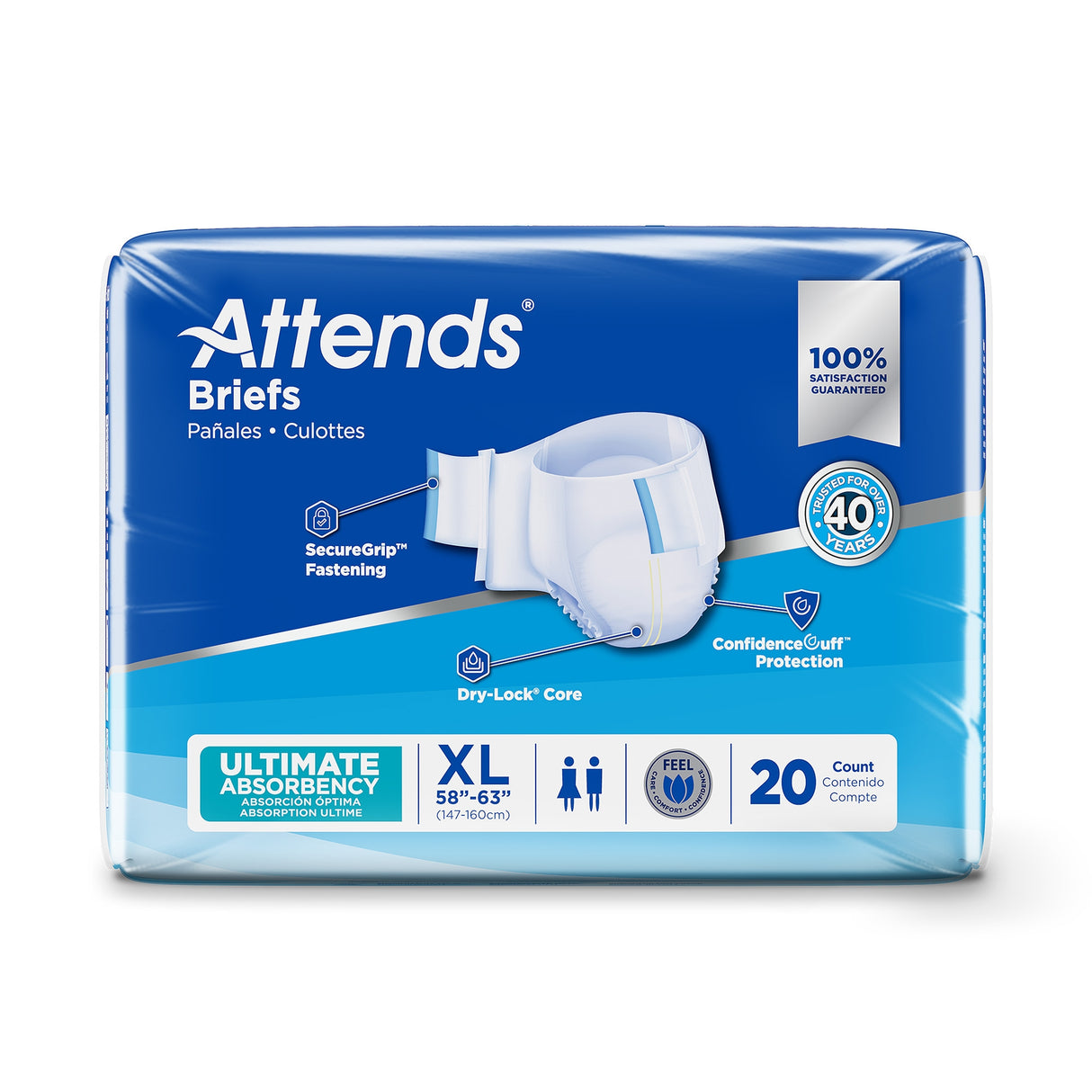 Attends® Advanced Adult Unisex Briefs with Ultimate Protection - BeHope