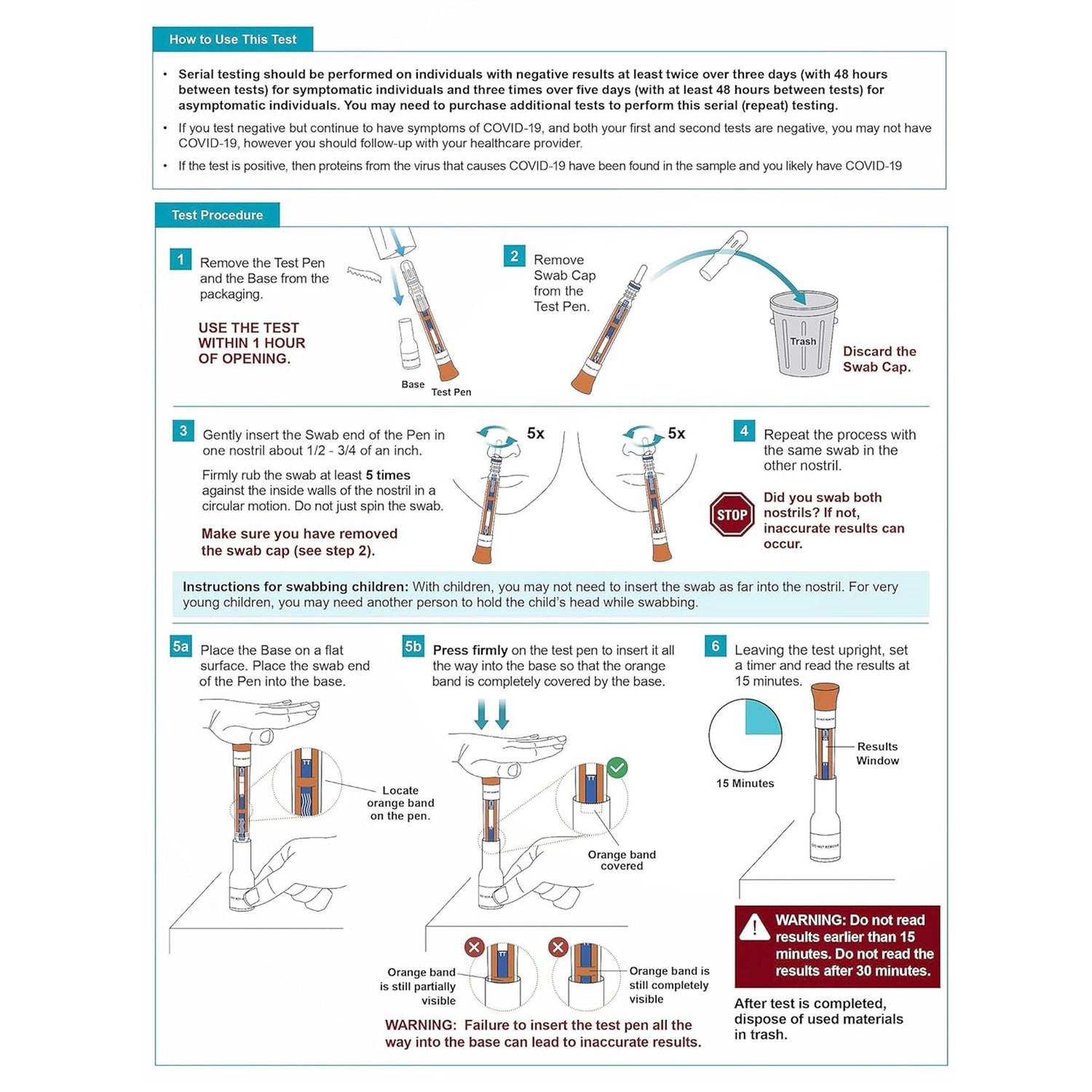 Respiratory Test Kit FaStep® COVID-19 Antigen Pen Test 1 Test per Kit (144 Kits per Case) - BeHope