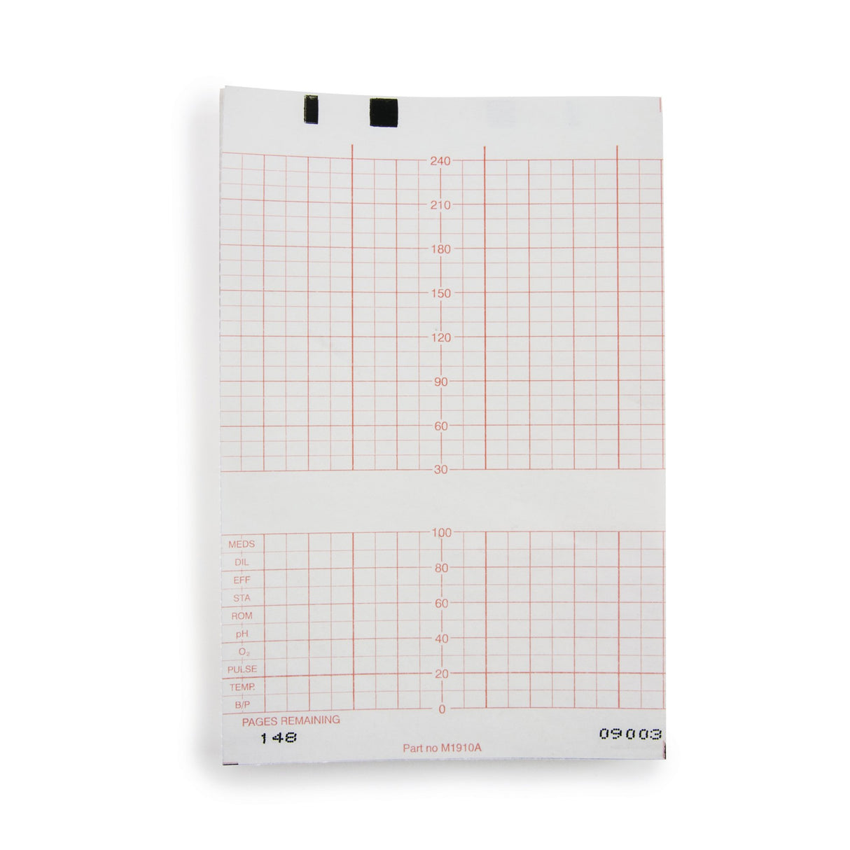 Recording Chart Paper Z-fold Red Grid - Behope