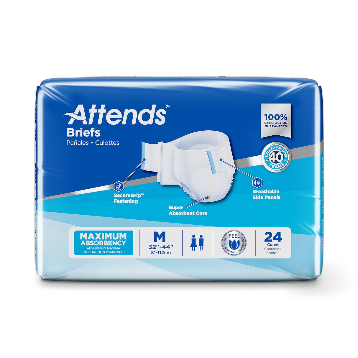 Attends® Adult Unisex Disposable Briefs with Maximum Absorbency - BeHope