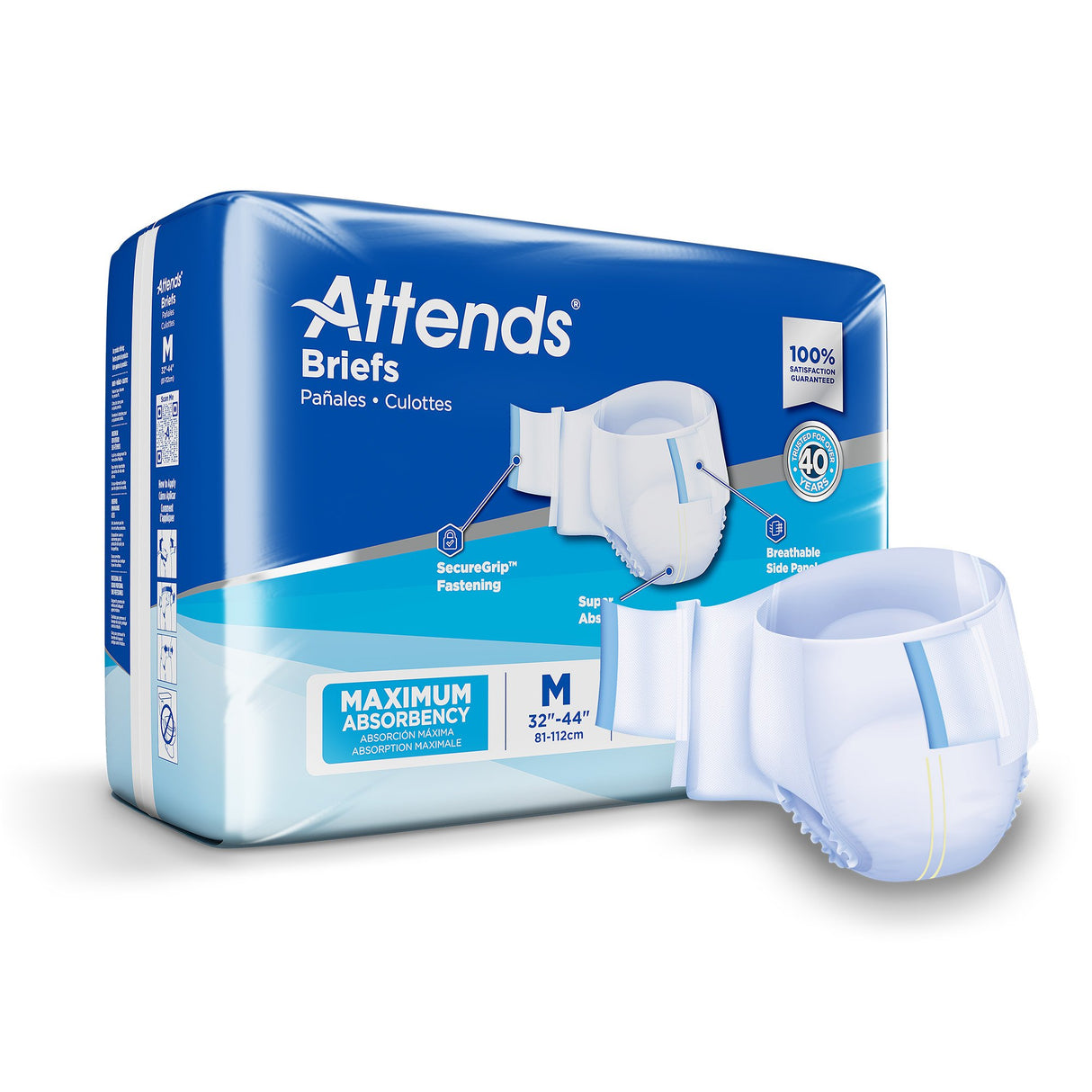 Attends® Adult Unisex Disposable Briefs with Maximum Absorbency - BeHope