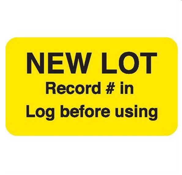 Pre-Printed Label Auxiliary Label Yellow Paper New Lot 1 X 3-3/4 Inch - BeHope