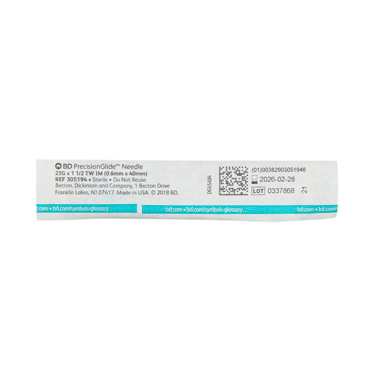 Hypodermic Needle PrecisionGlide™ 1-1/2 Inch Length 23 Gauge Thin Wall Without Safety - BeHope