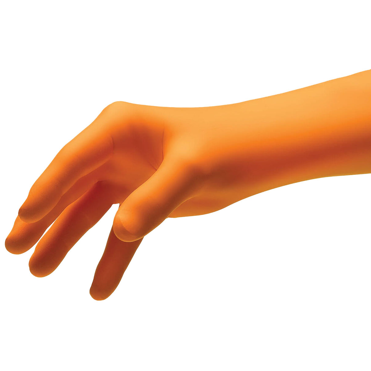 Exam Glove NitriDerm® Ultra Orange™ 2X-Large NonSterile Nitrile Standard Cuff Length Fully Textured Orange Chemo Tested / Fentanyl Tested - BeHope