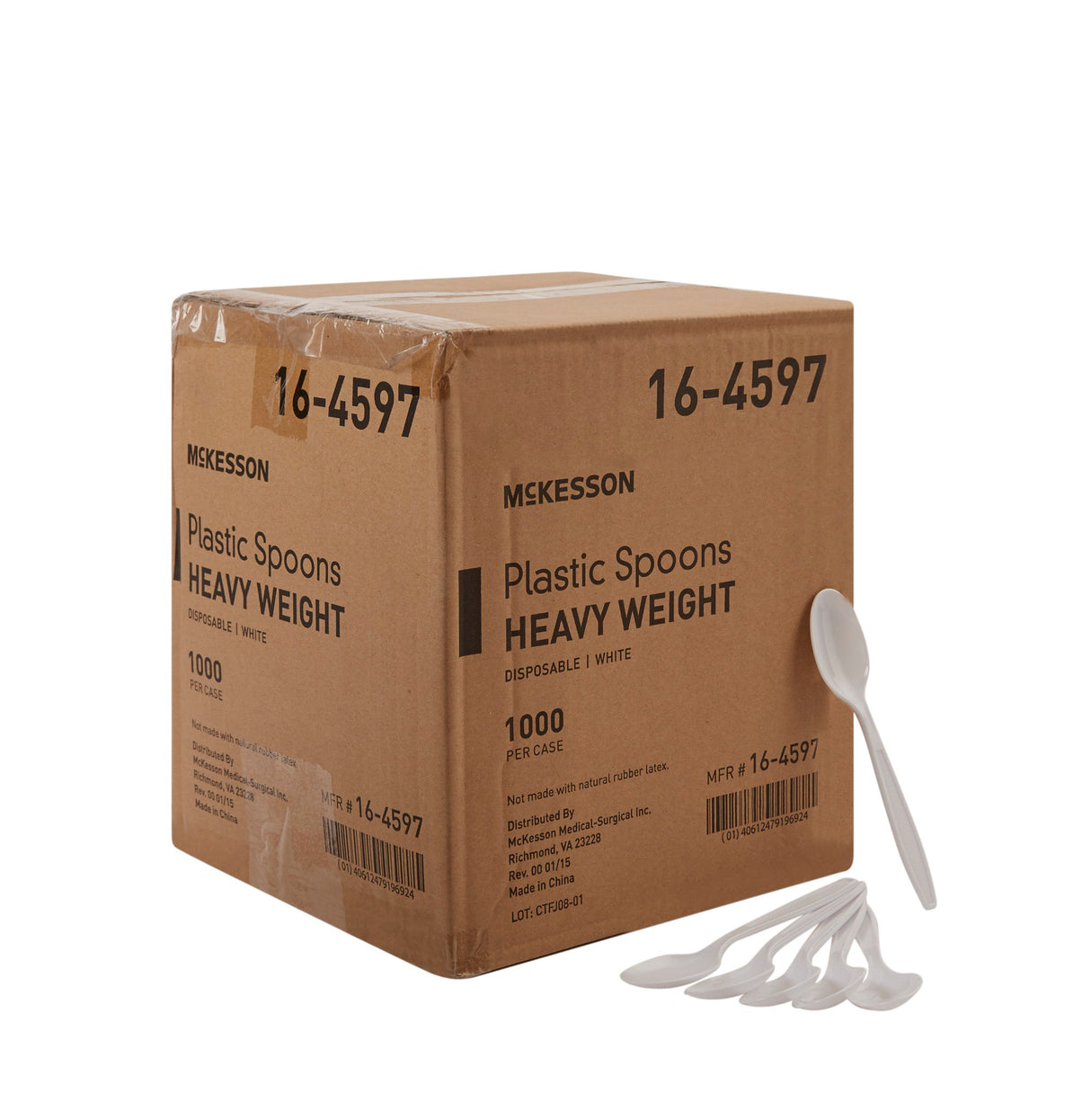 Spoon McKesson Heavy Weight White Polypropylene - BeHope