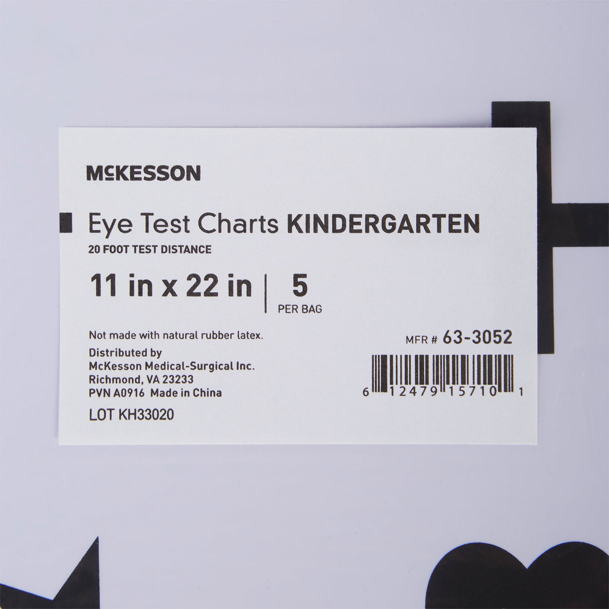 Preschool Eye Test Chart McKesson 20 Foot Distance Acuity Test - BeHope