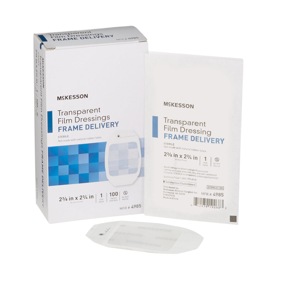 Transparent Film Dressing McKesson 2-3/8 X 2-3/4 Inch Frame Style Delivery Octagon Sterile - BeHope