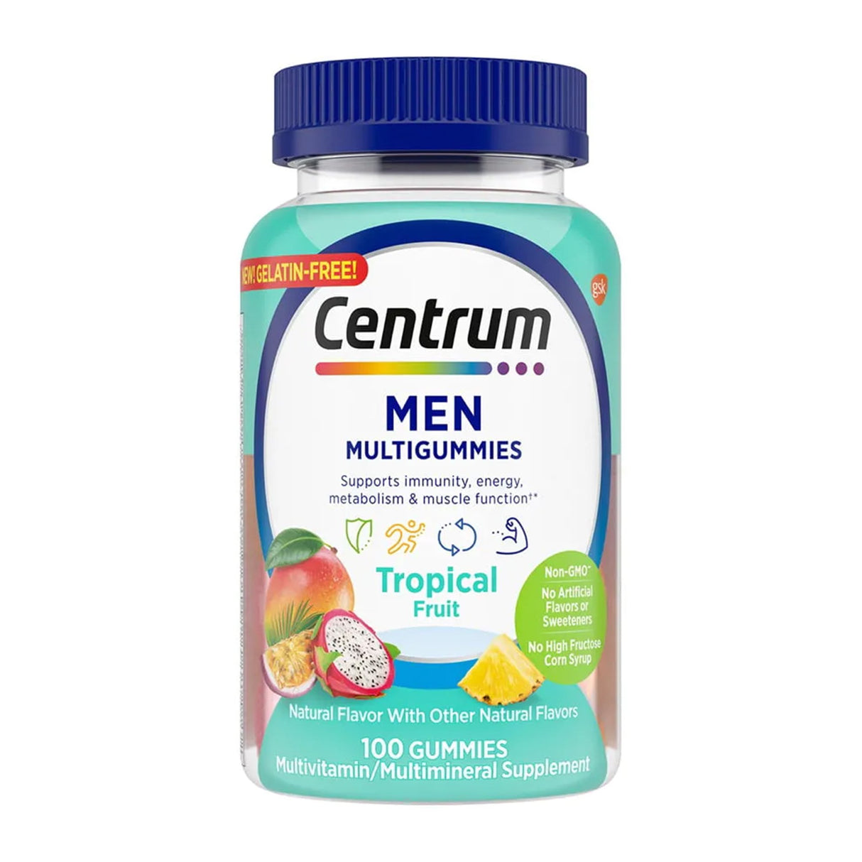 Multivitamin Supplement Centrum® Men Gummy 100 per Bottle Fruit Flavor - BeHope