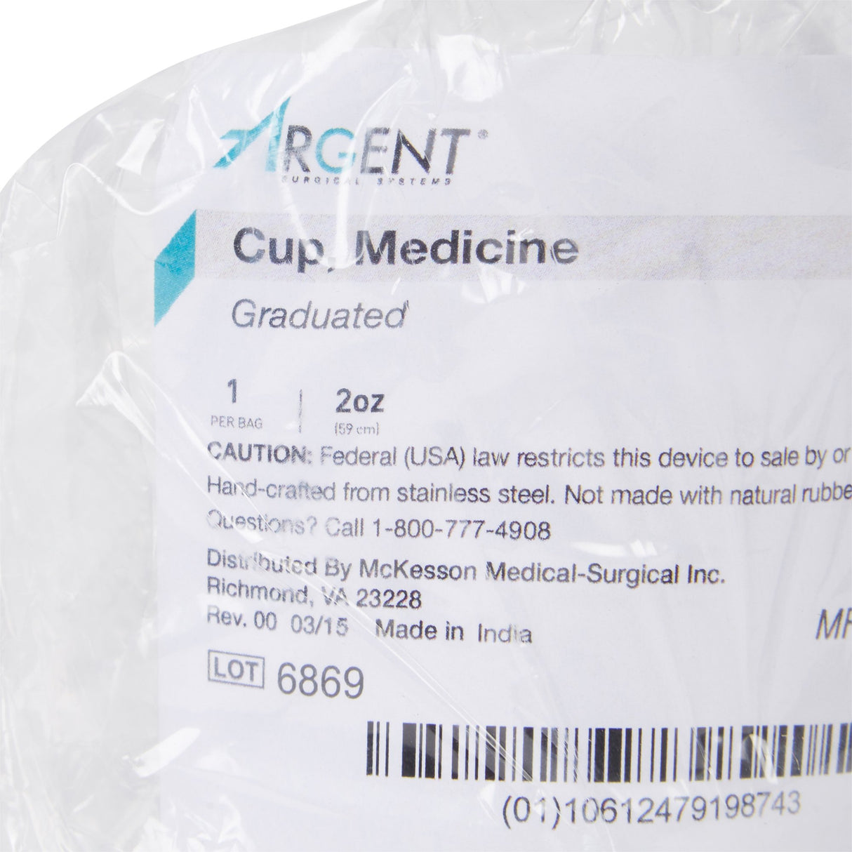Medicine Cup McKesson Argent™ 2 oz. Silver Stainless Steel Reusable NonSterile - BeHope