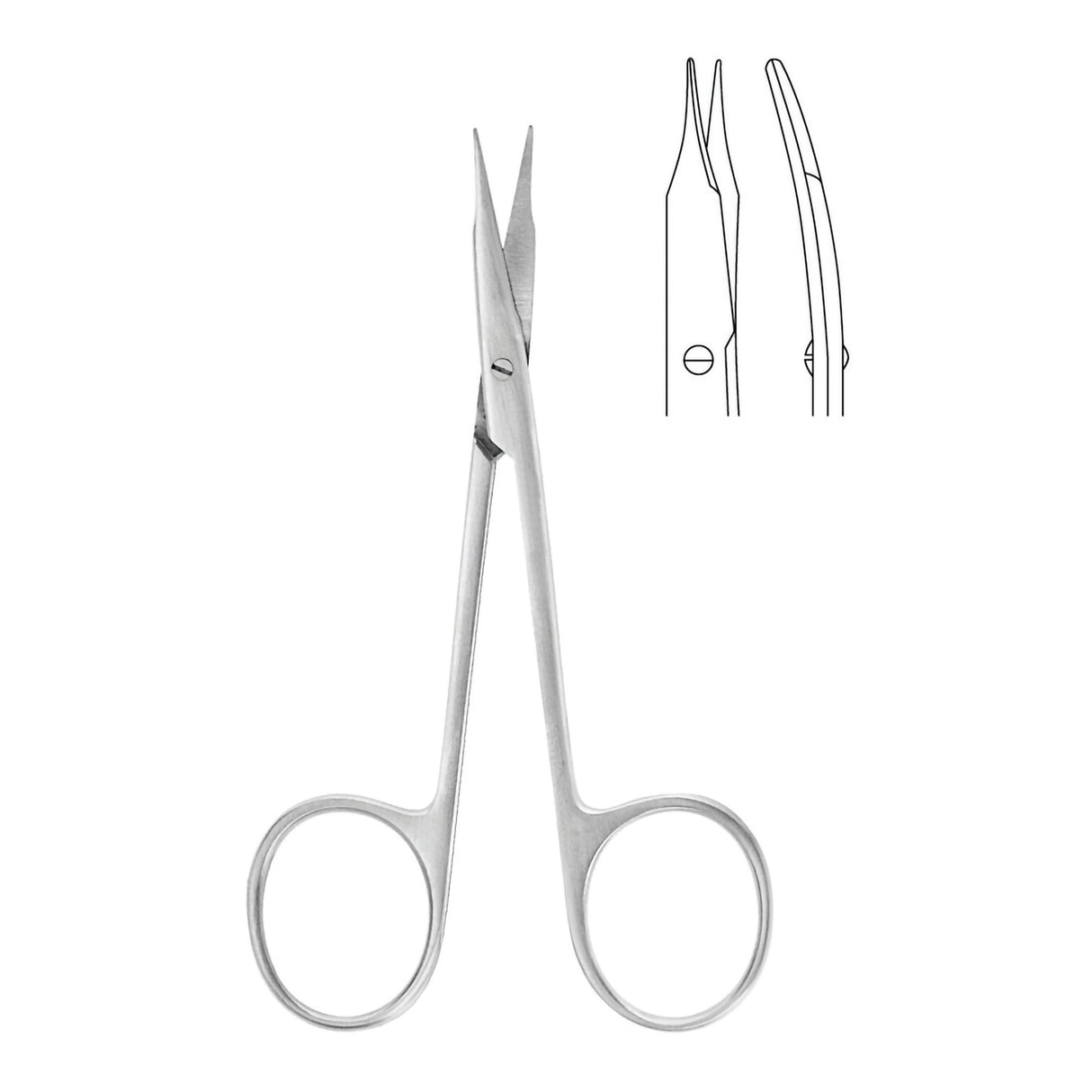 Tenotomy Scissors McKesson Argent™ Stevens 4-1/8 Inch Length OR / Surgical Grade Stainless Steel Finger Ring Handle - BeHope