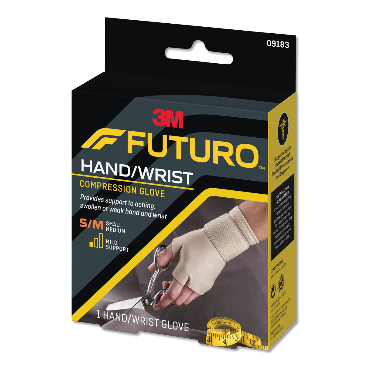 Support Glove 3M™ Futuro™ Fingerless Small / Medium Over-the-Wrist Length Ambidextrous - BeHope