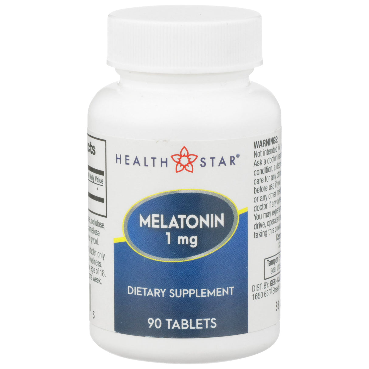 Natural Sleep Aid HEALTH STAR® 90 per Bottle Tablet 1 mg Strength - BeHope