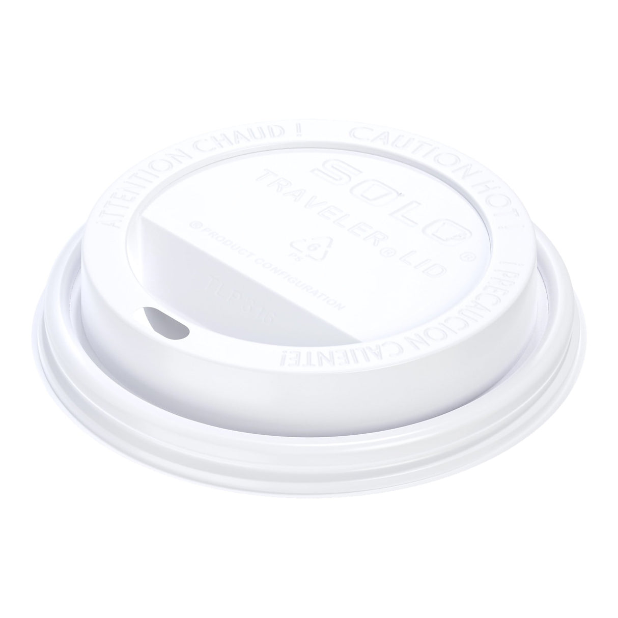 Dome Lid Traveler® For 12 to 24 oz. Cups White Polystyrene Disposable - BeHope