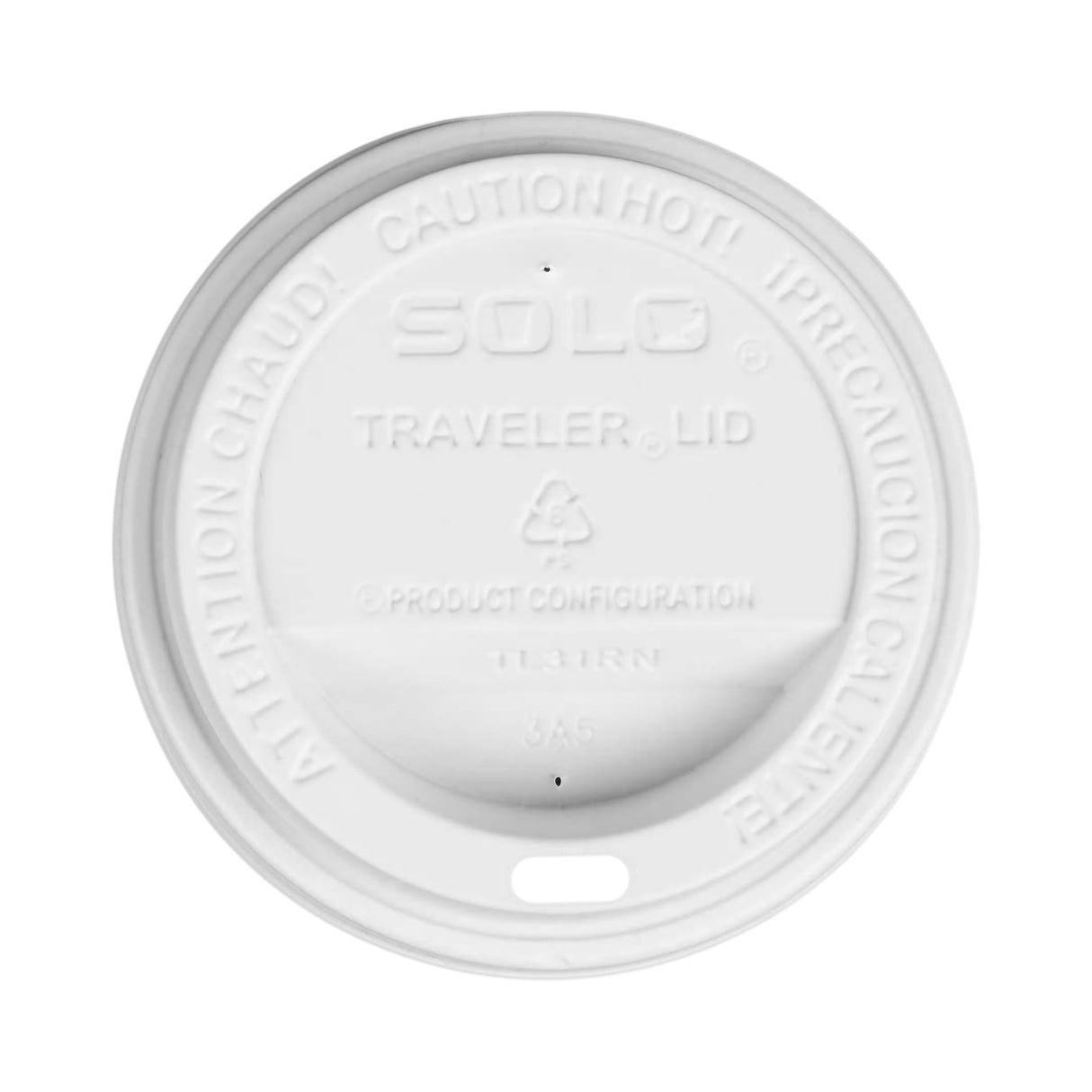 Dome Lid Traveler® For 12 to 24 oz. Cups White Polystyrene Disposable - BeHope