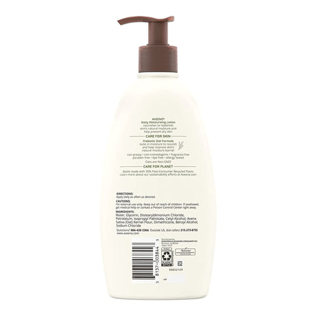 Hand and Body Moisturizer Aveeno® Daily Moisturizing 18 oz. Pump Bottle Unscented Lotion - BeHope