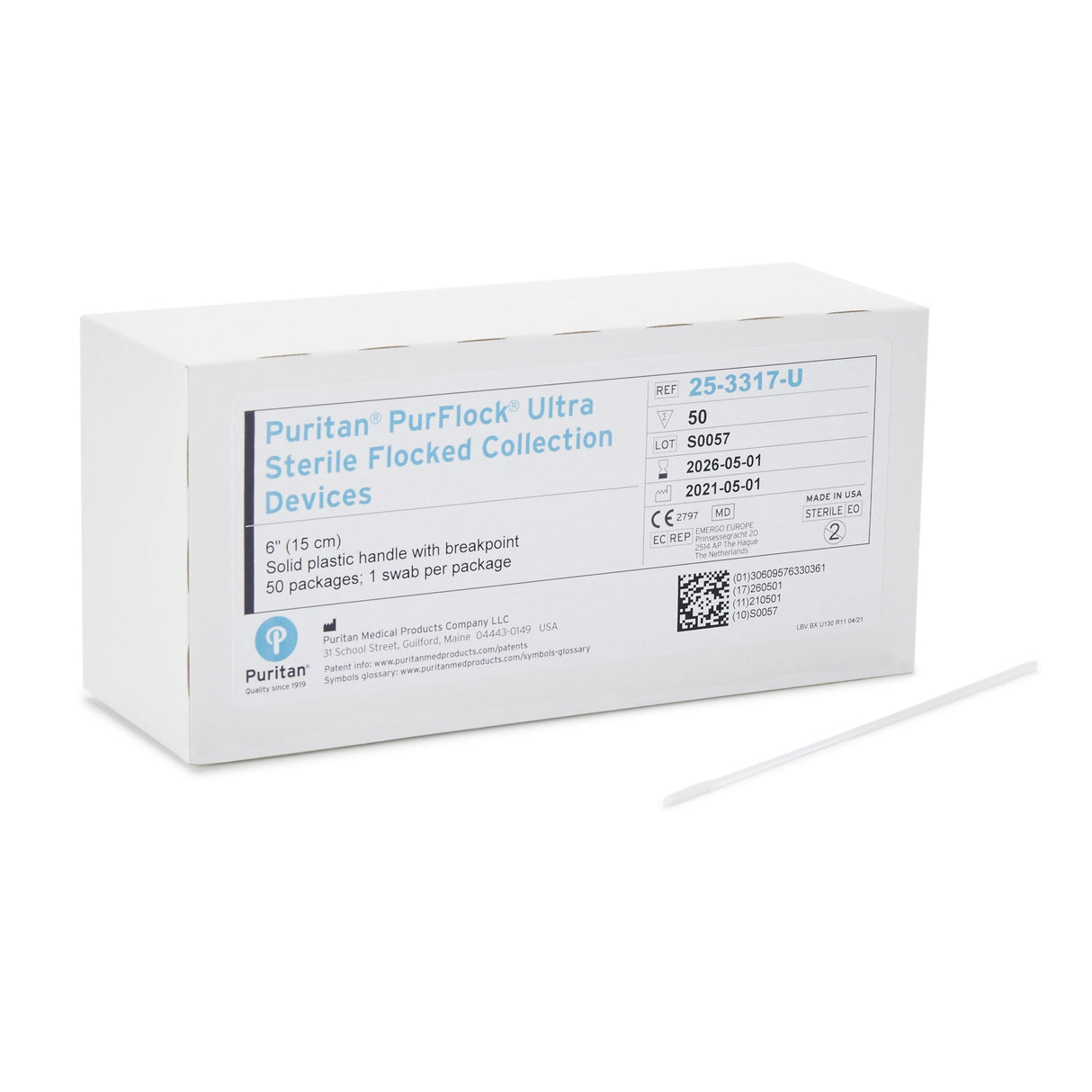 PurFlock Ultra® Nasopharyngeal Collection Swab 6 Inch Length Sterile - BeHope