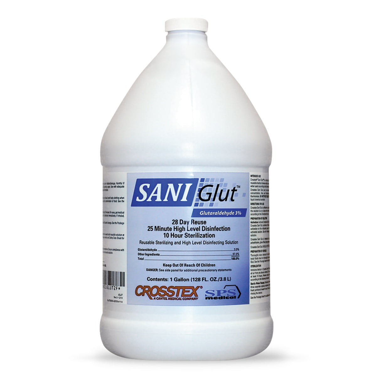 Glutaraldehyde High-Level Disinfectant SANI Glut™ Activation Required Liquid 1 gal. Jug Reusable - BeHope