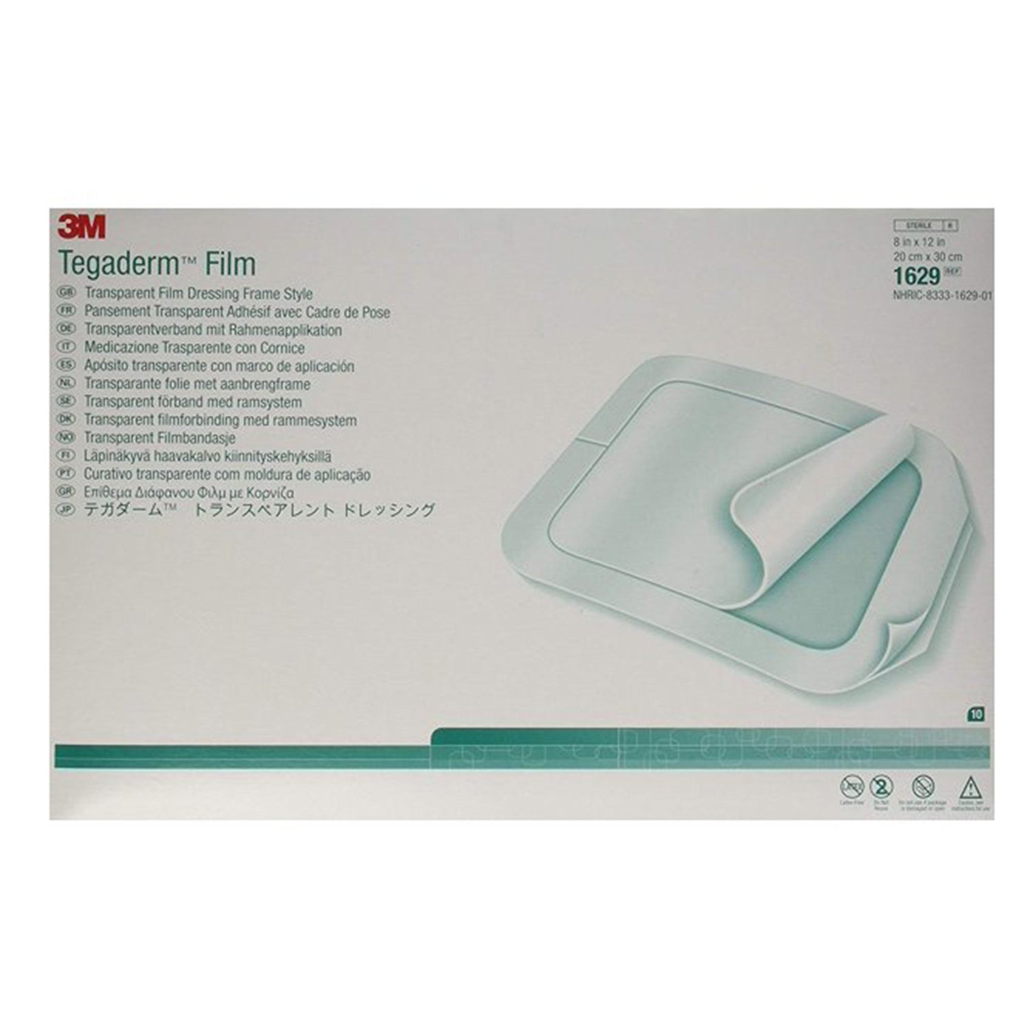 Transparent Film Dressing 3M™ Tegaderm™ 8 X 12 Inch Frame Style Delivery Rectangle Sterile - BeHope