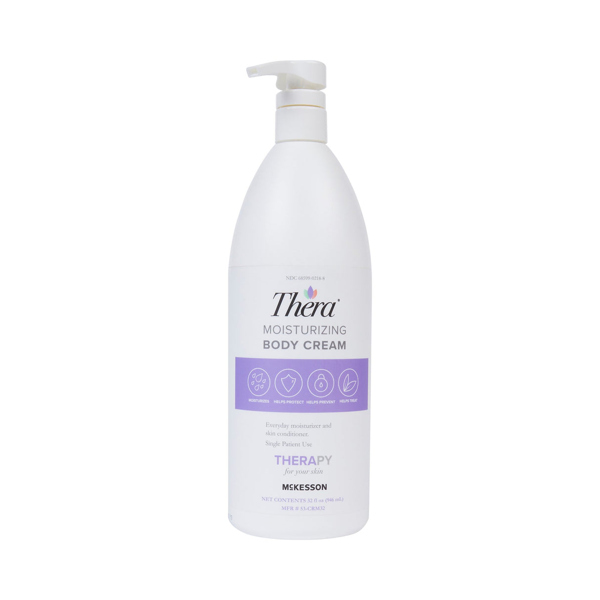 Hand and Body Moisturizer Thera® 32 oz. Pump Bottle Scented Cream CHG Compatible - BeHope