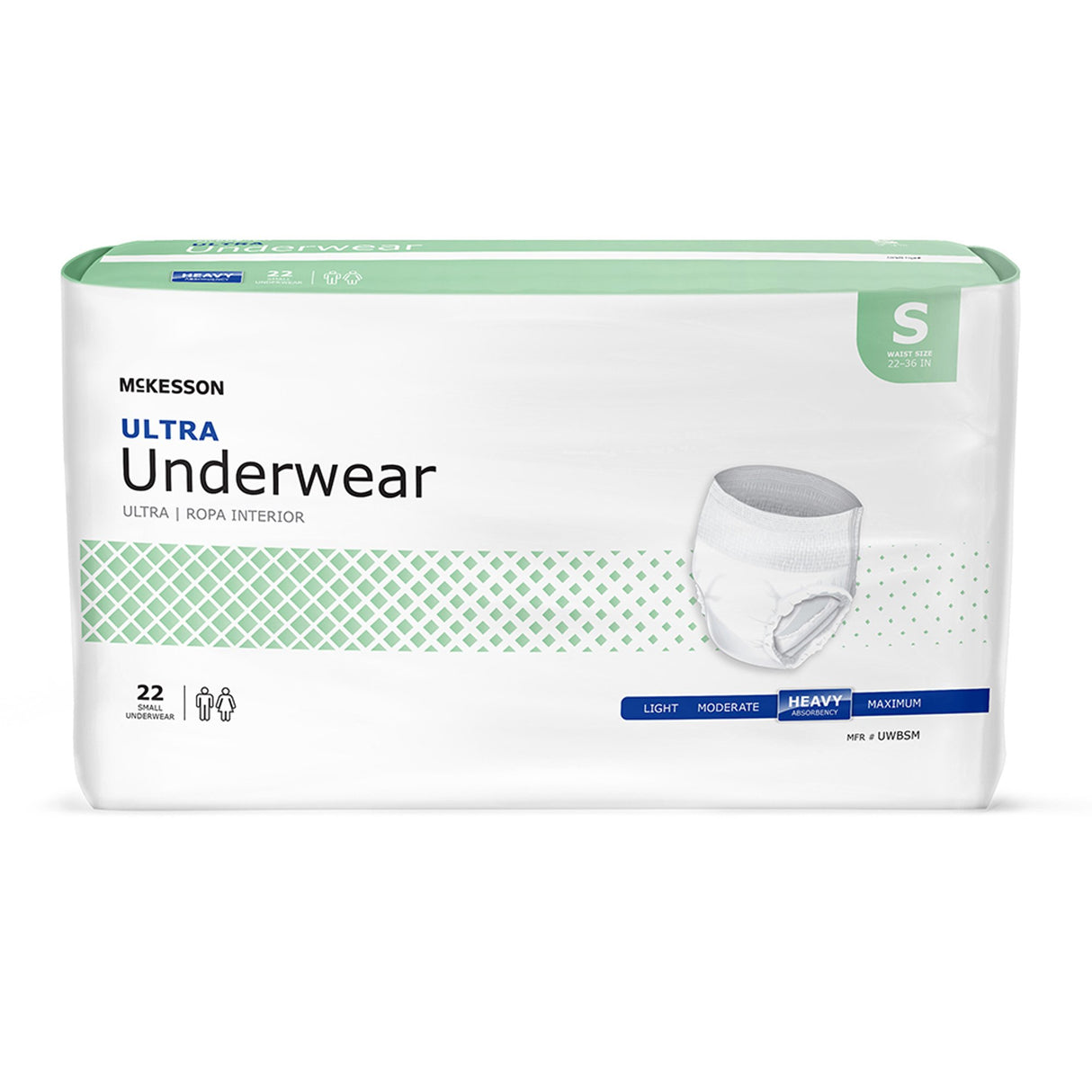 Unisex Adult Absorbent Underwear McKesson Ultra Pull On with Tear Away Seams Small Disposable Heavy Absorbency - BeHope