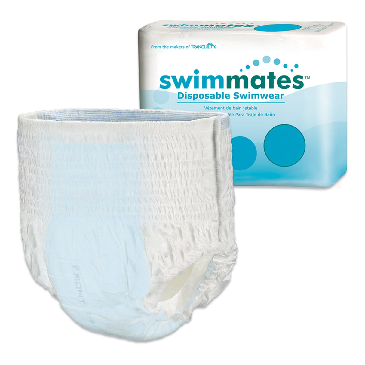 Unisex Adult Bowel Containment Swim Brief Swimmates™ Pull On with Tear Away Seams Large Disposable Moderate Absorbency - BeHope