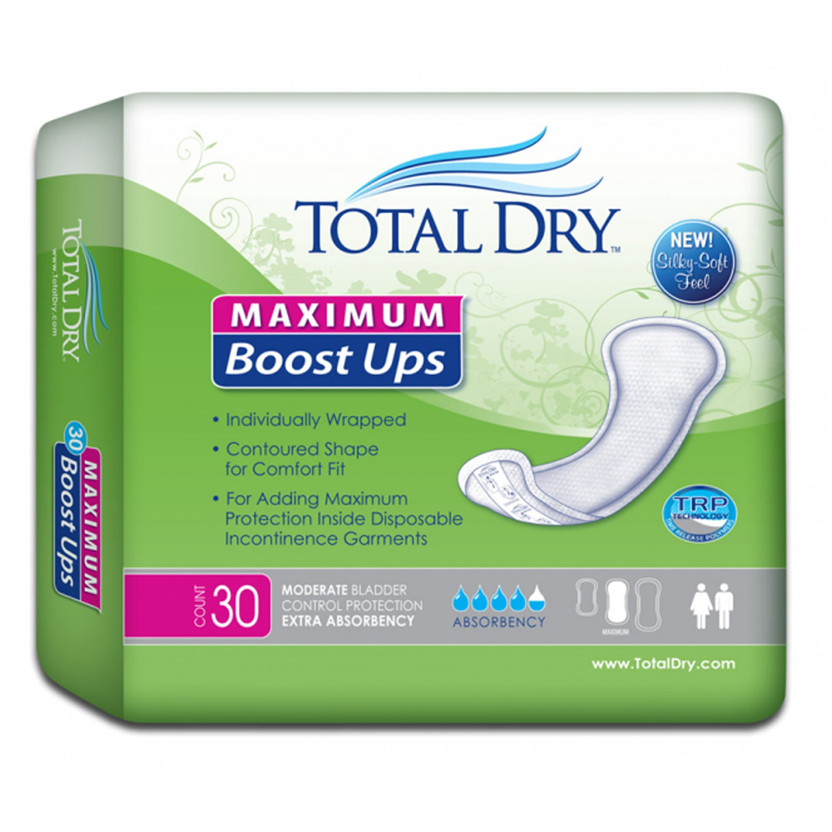 Booster Pad TotalDry™ 13.8 Inch Length Heavy Absorbency Polymer Core One Size Fits Most - BeHope