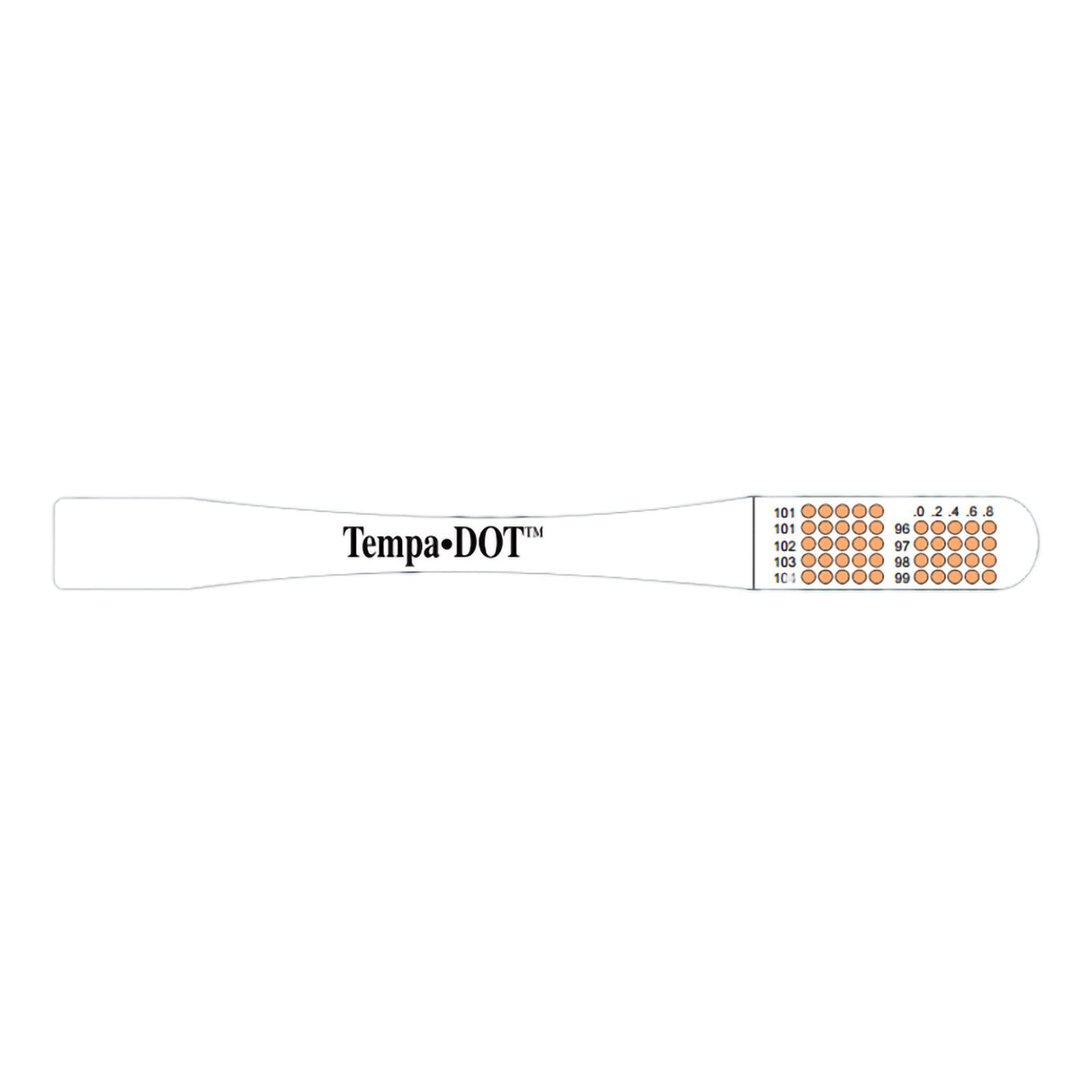 Disposable Oral Thermometer Tempa·DOT™ 99 to 104 °F Color Dots Display - BeHope