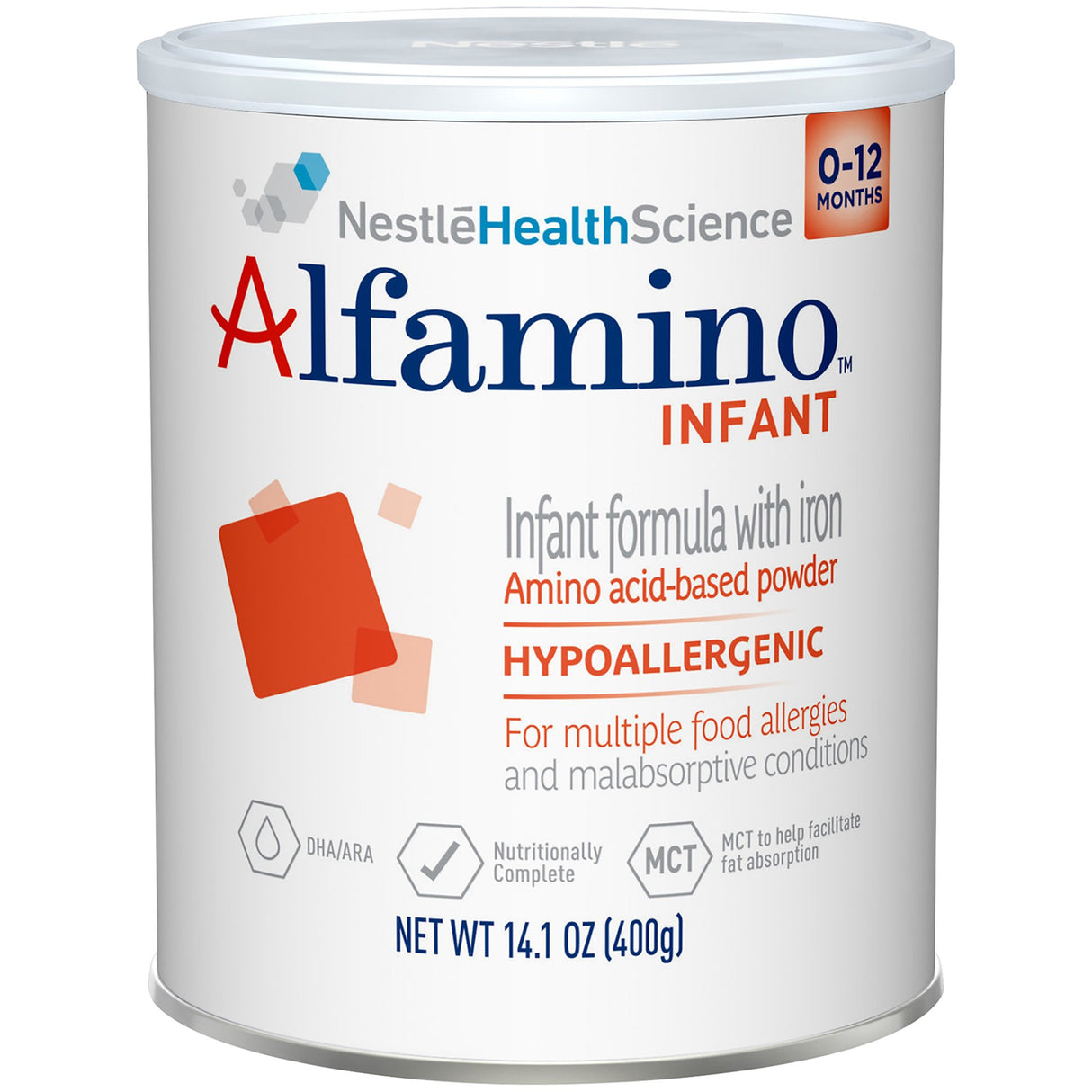 Infant Formula Alfamino® Unflavored 14.1 oz. Can Powder Amino Acid Food Allergies - BeHope