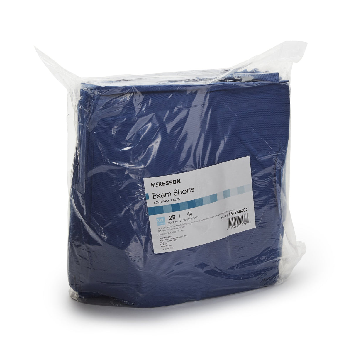 Exam Shorts McKesson 2X-Large Blue SMS Adult Disposable - BeHope