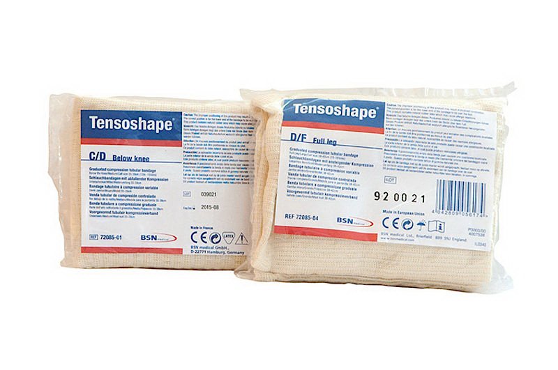 Elastic Tubular Support Bandage Tensoshape® 12-1/2 Inch X 14 Foot Below Knee Pull On Tan NonSterile Small Size B / C Standard Compression - BeHope