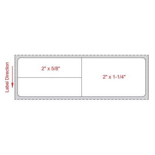 Blank Label Meditech® Thermal Label White Paper 1-1/4 X 4 Inch - BeHope