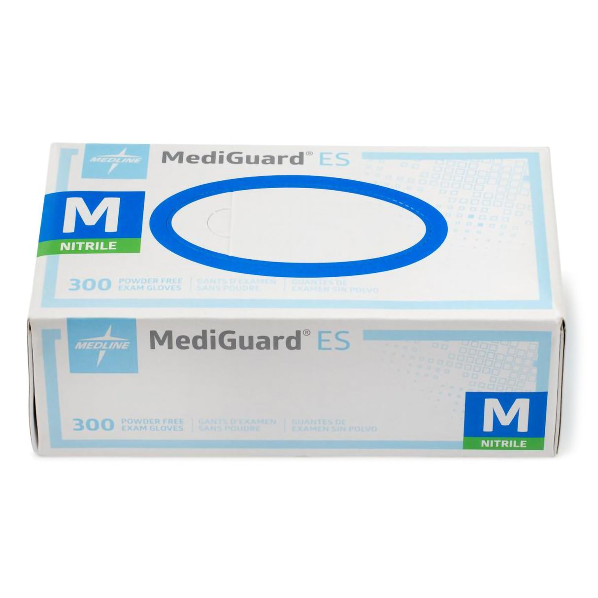Exam Glove MediGuard® ES Medium NonSterile Nitrile Standard Cuff Length Textured Fingertips Blue Not Rated - BeHope
