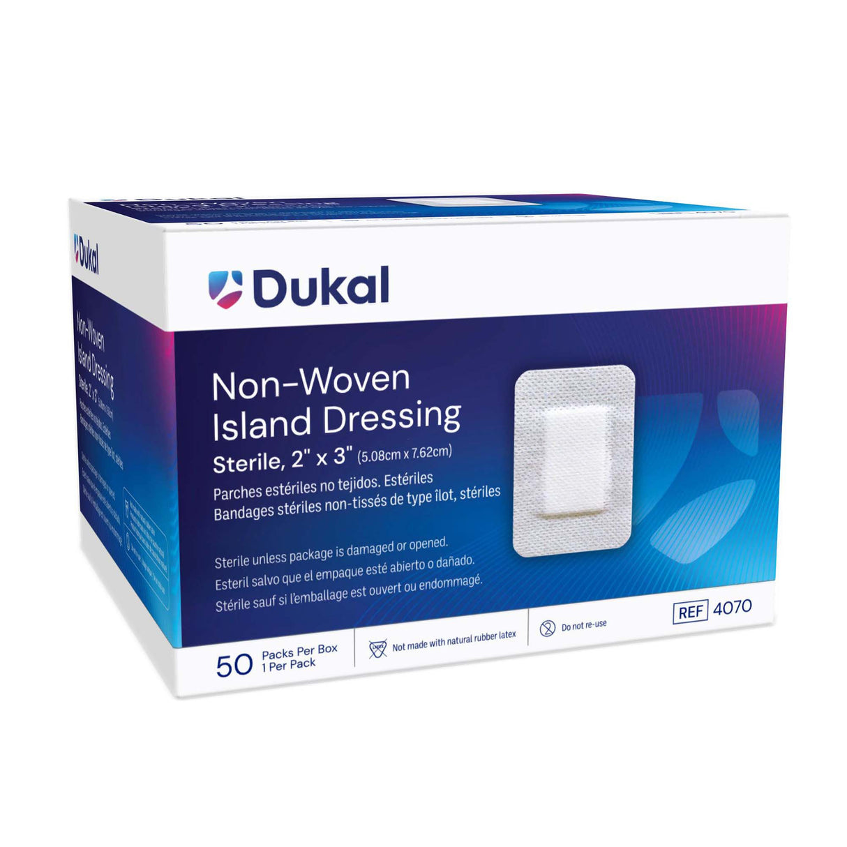 Island Dressing Dukal 2 X 3 Inch Rectangle Sterile - BeHope
