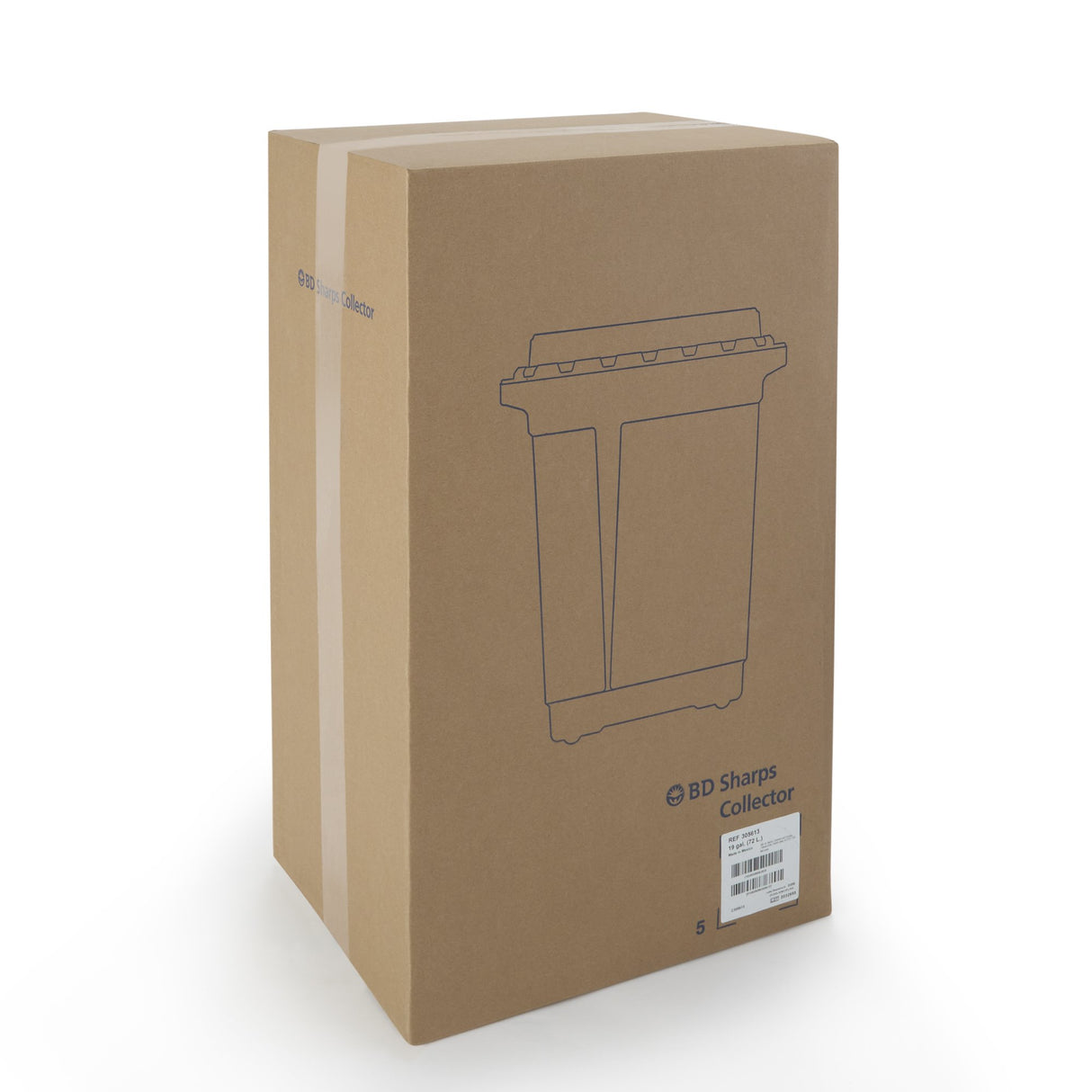 Chemotherapy Waste Container BD™ Yellow Base 26-1/4 H X 20 W X 14-3/4 D Inch Vertical Entry 19 Gallon - BeHope