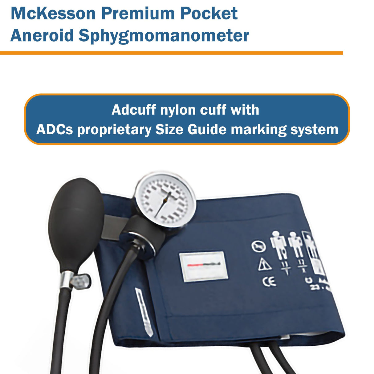 Aneroid Sphygmomanometer Unit McKesson Premium Adult Cuff Nylon Cuff 23 - 40 cm Pocket Aneroid - BeHope