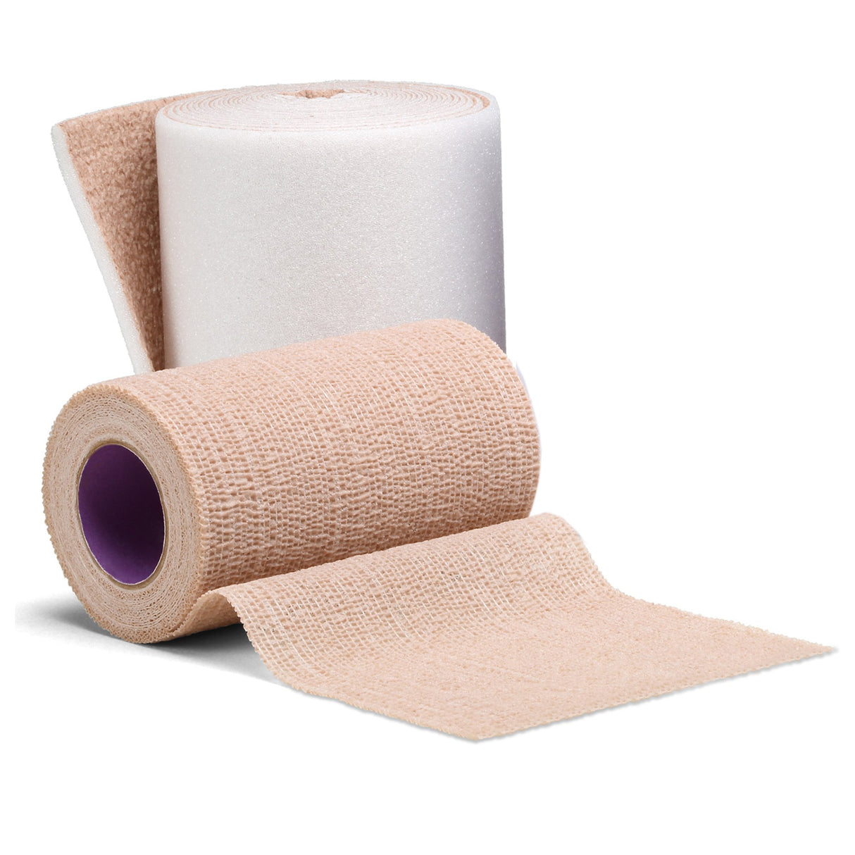 2 Layer Compression Bandage System 3M™ Coban™ 2 4 Inch X 3-4/5 Yard / 4 Inch X 6-3/10 Yard Self-Adherent / Pull On Closure Tan / White NonSterile 35 to 40 mmHg - BeHope