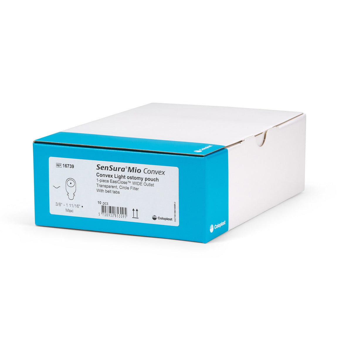 Ostomy Pouch SenSura® Mio Convex One-Piece System 11 Inch Length, Maxi Convex Light, Trim to Fit 3/8 to 1-11/16 Inch Stoma Drainable - BeHope