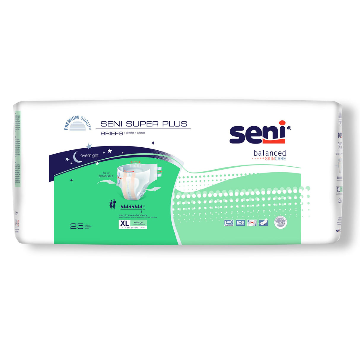 Unisex Adult Incontinence Brief Seni® Super Plus X-Large Disposable Heavy Absorbency - BeHope