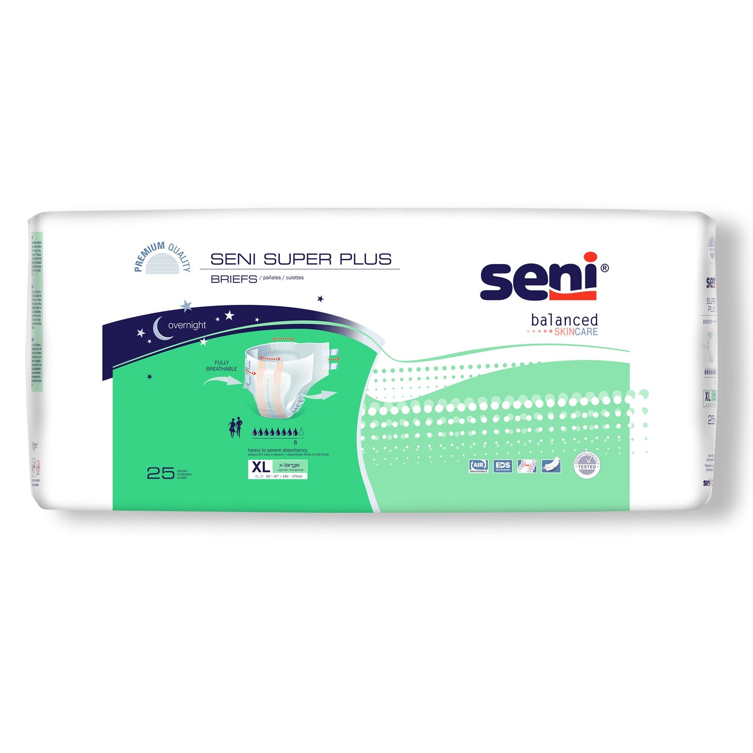Unisex Adult Incontinence Brief Seni® Super Plus X-Large Disposable Heavy Absorbency - BeHope