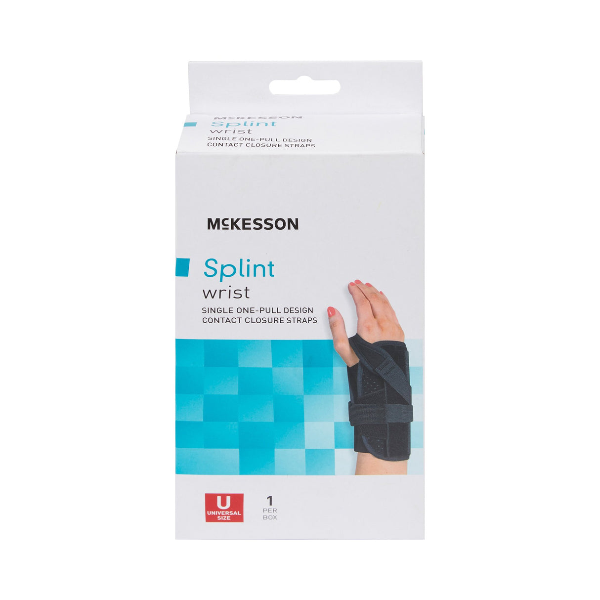 Wrist Brace McKesson Foam / Nylon Left Hand Black One Size Fits Most - BeHope