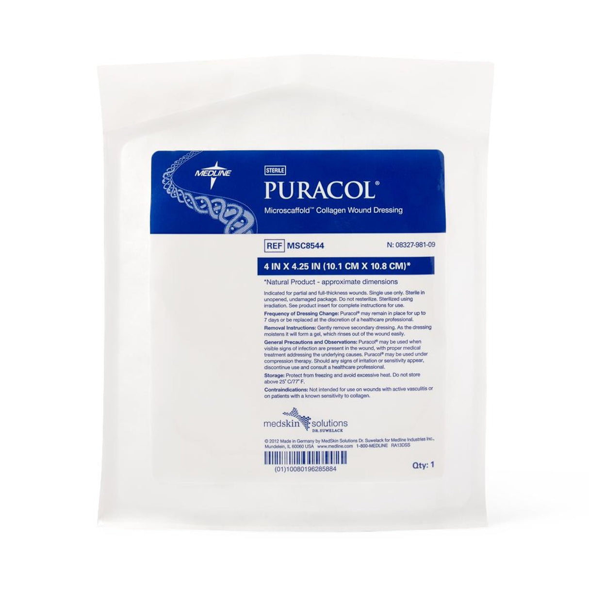 Collagen Dressing Puracol® 4 X 4-1/4 Inch Rectangle Sterile - BeHope