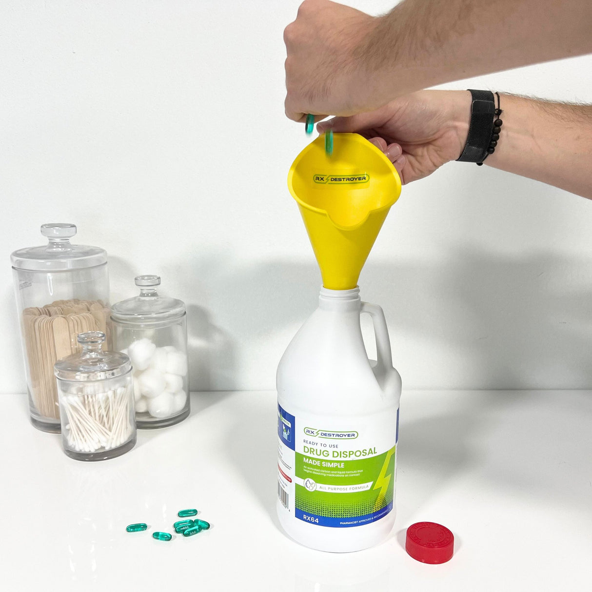 Drug Disposal System Funnel Rx Destroyer 1 lb. Carton Weight - BeHope